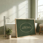 Gaeilge polka dot bathroom Irish print – wall mockup 5