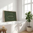 Gaeilge polka dot bathroom Irish print – wall mockup 6