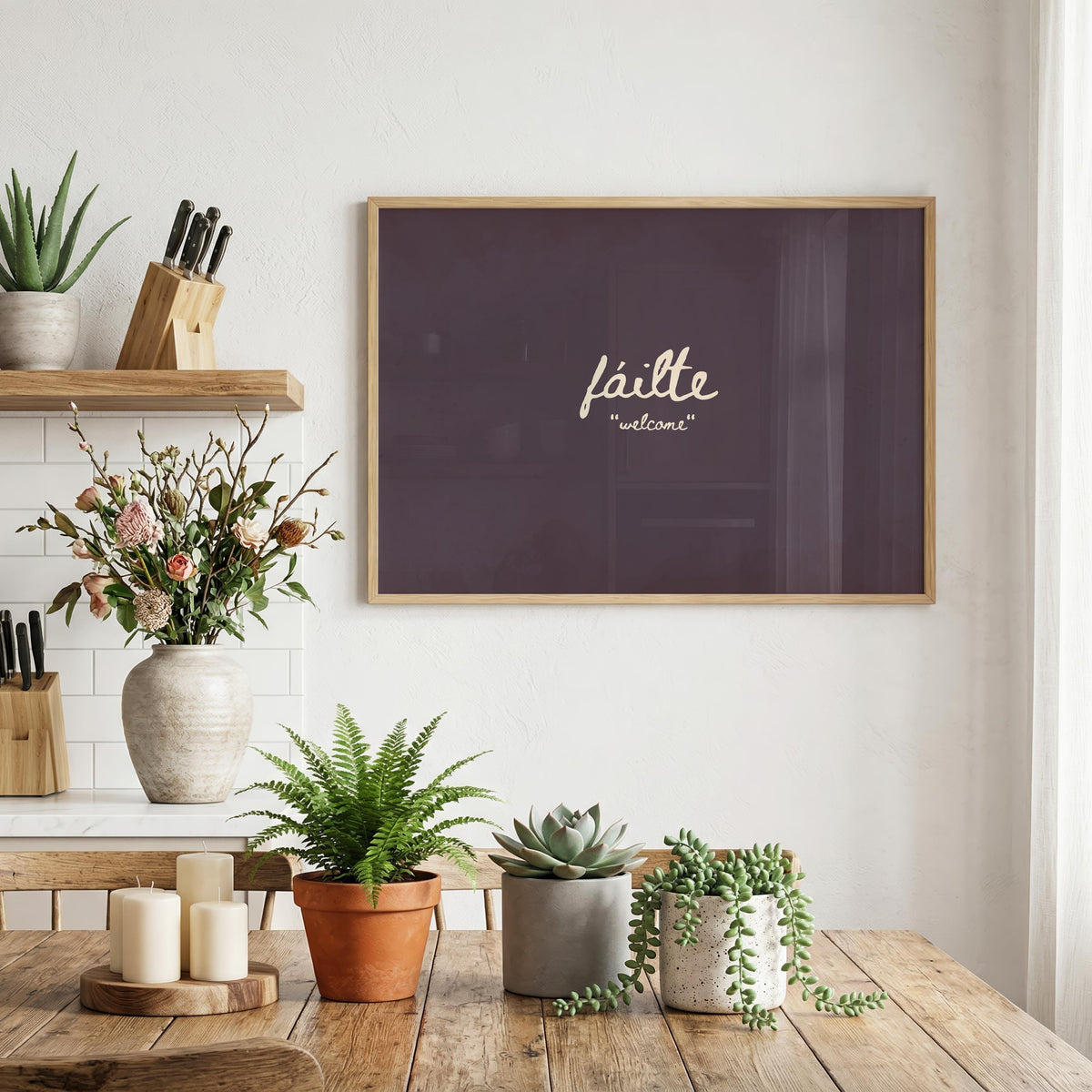 Fáilte Rustic Irish print – room mockup 3