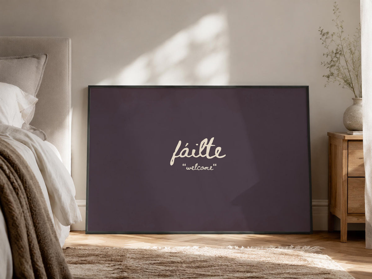 Fáilte Rustic Irish print – room mockup 8
