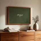 Craic Olive Irish print – room mockup 2