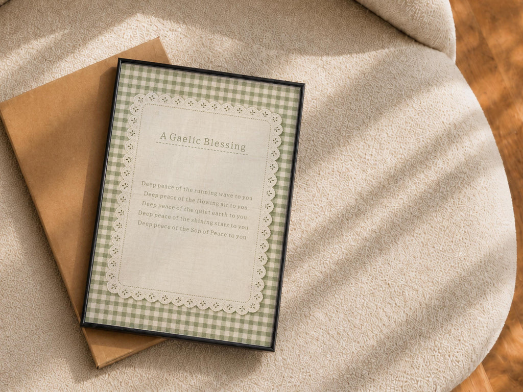 Irish Blessing Typography Irish print – wall mockup 3