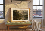 Killarney Upper Lake oil painting Irish print – wall mockup 7