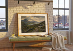 Irish valley and lake oil painting Irish print – wall mockup 7