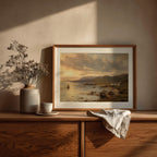 Galway Bay sailboat oil painting Irish print – wall mockup 3
