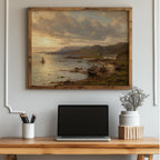 Galway Bay sailboat oil painting Irish print – wall mockup 4