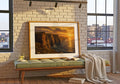 Cliffs of Moher sunset oil painting Irish print – wall mockup 1
