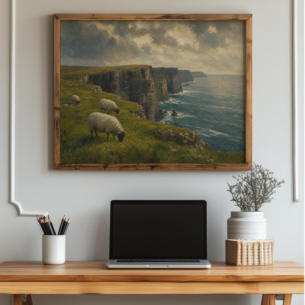Cliffs of Moher sheep print – mockup 2