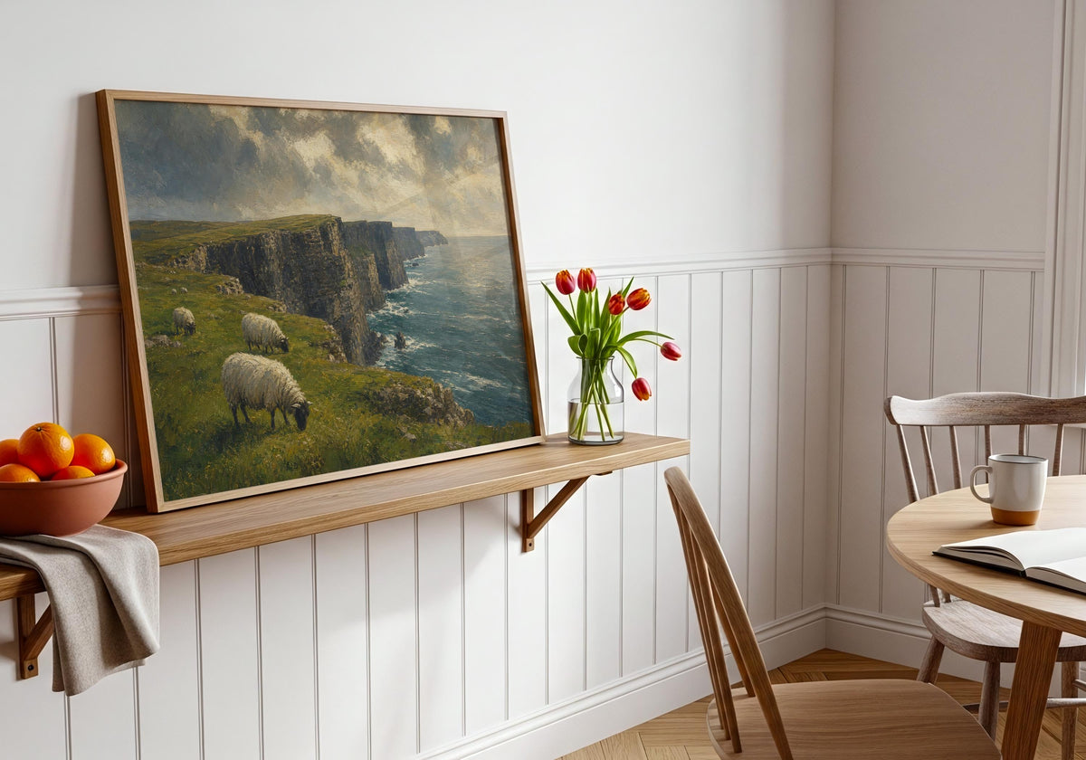 Cliffs of Moher sheep print – mockup 3