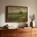Irish countryside sheep oil painting Irish print – wall mockup 7