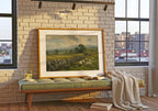 Irish countryside sheep oil painting Irish print – wall mockup 6