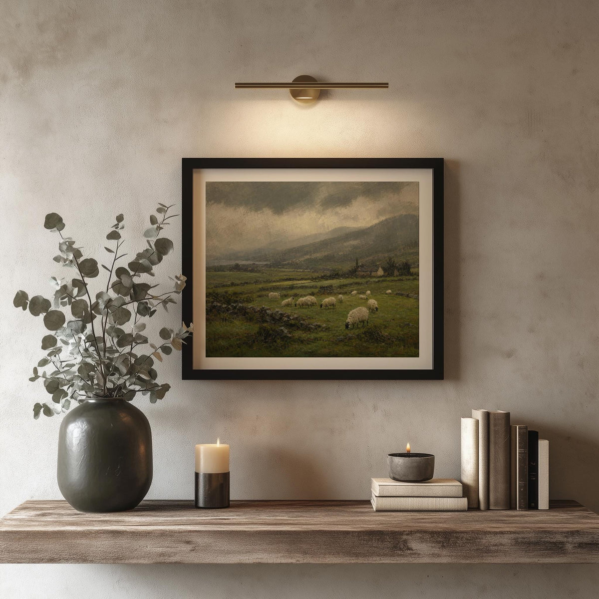 Irish countryside sheep print – mockup 3