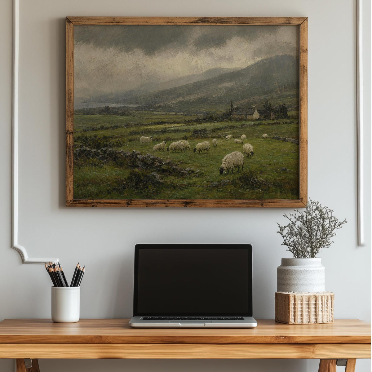 Irish countryside sheep print – mockup 5