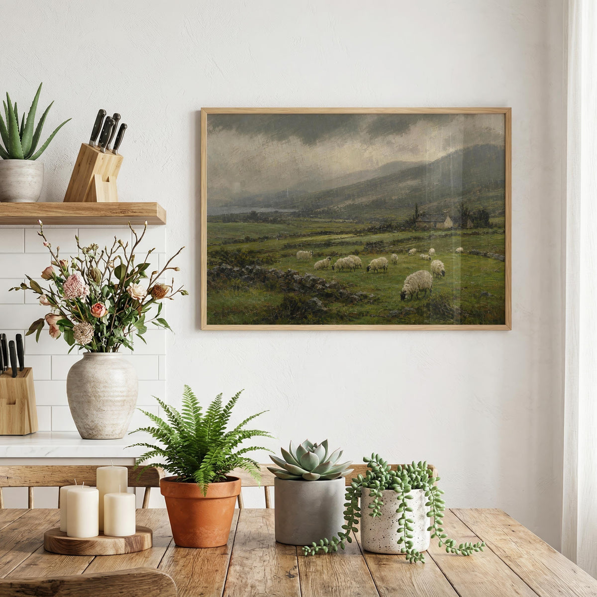 Irish countryside sheep print – mockup 6