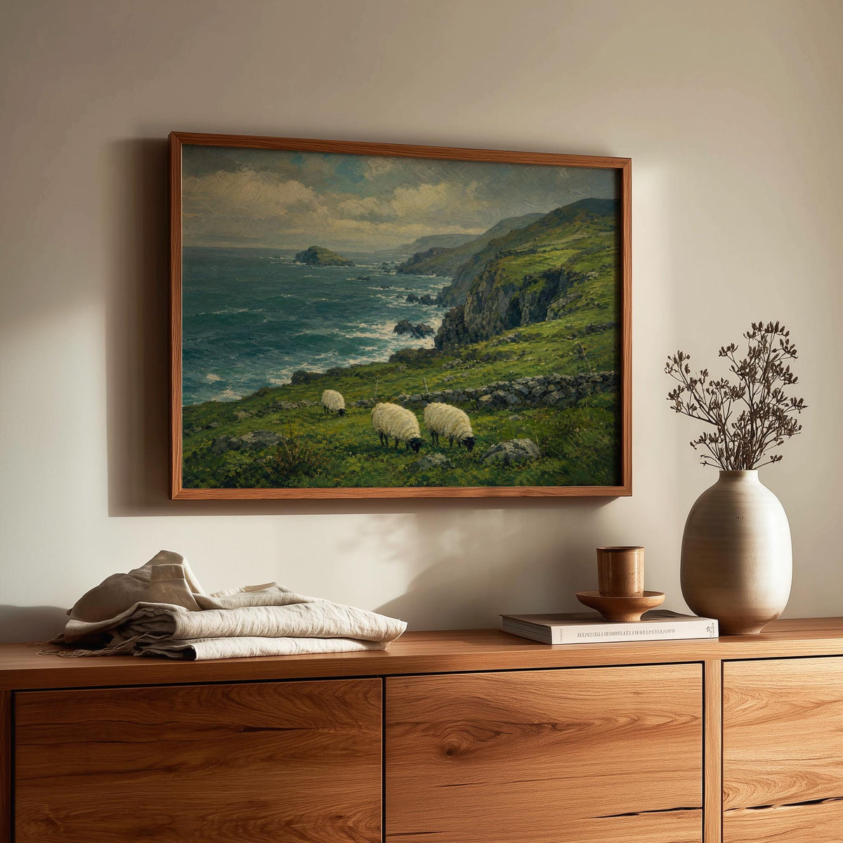 Irish coast sheep print – mockup 2