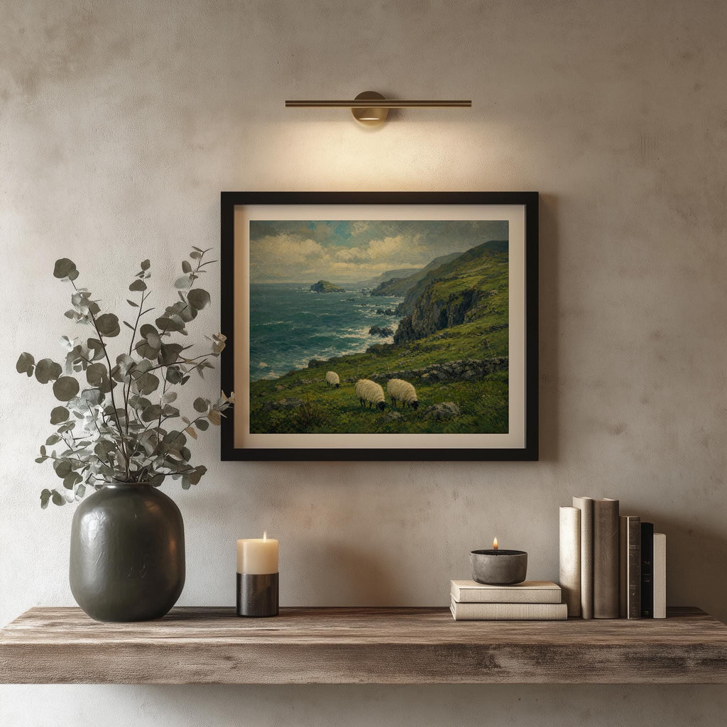 Irish coast sheep print – mockup 3