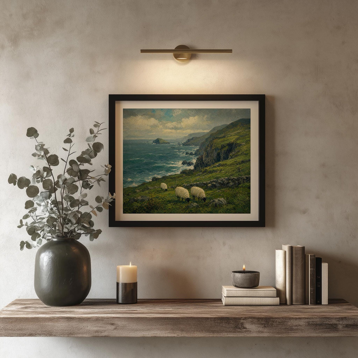 Irish coast sheep print – mockup 3