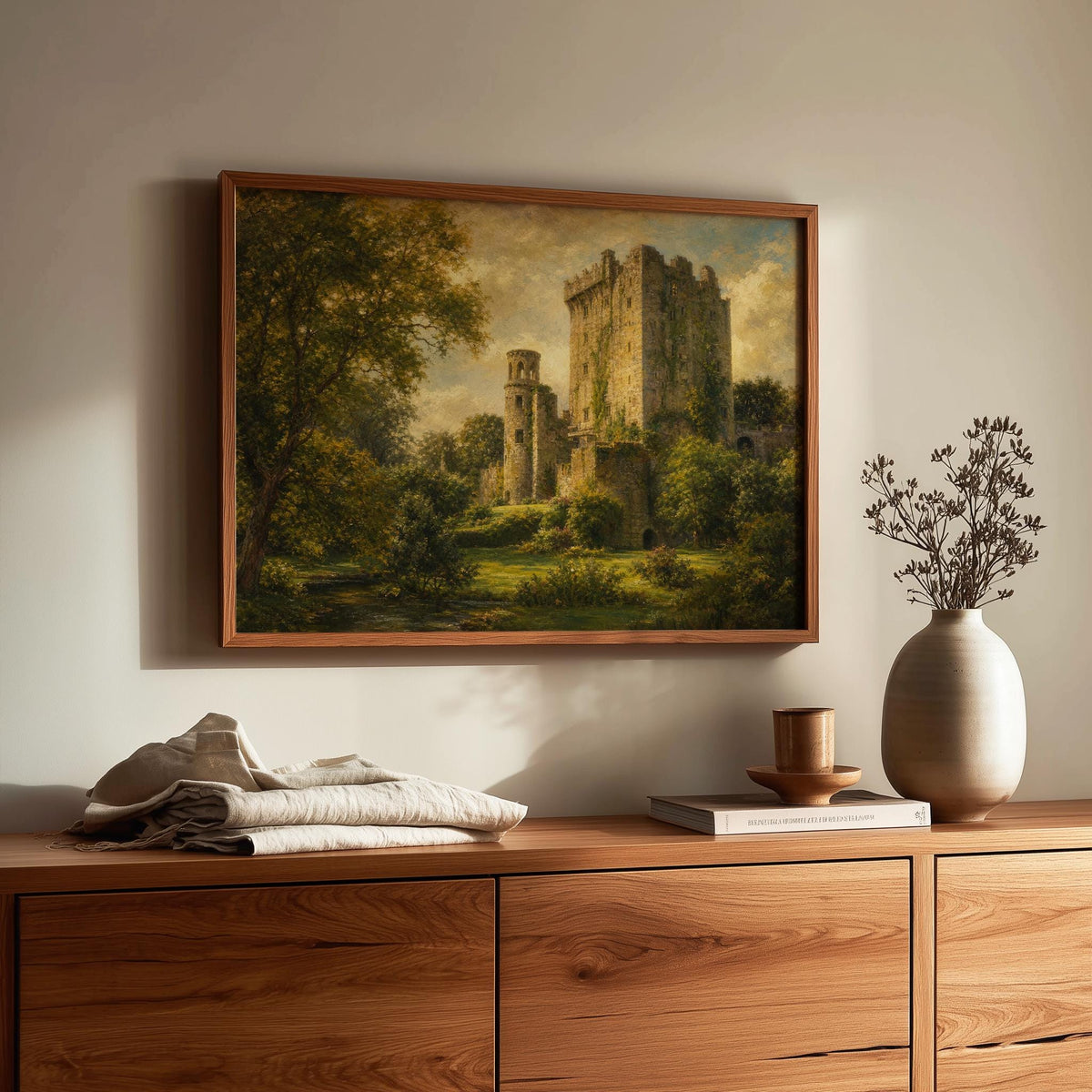 Blarney Castle landscape Irish print – wall mockup 1