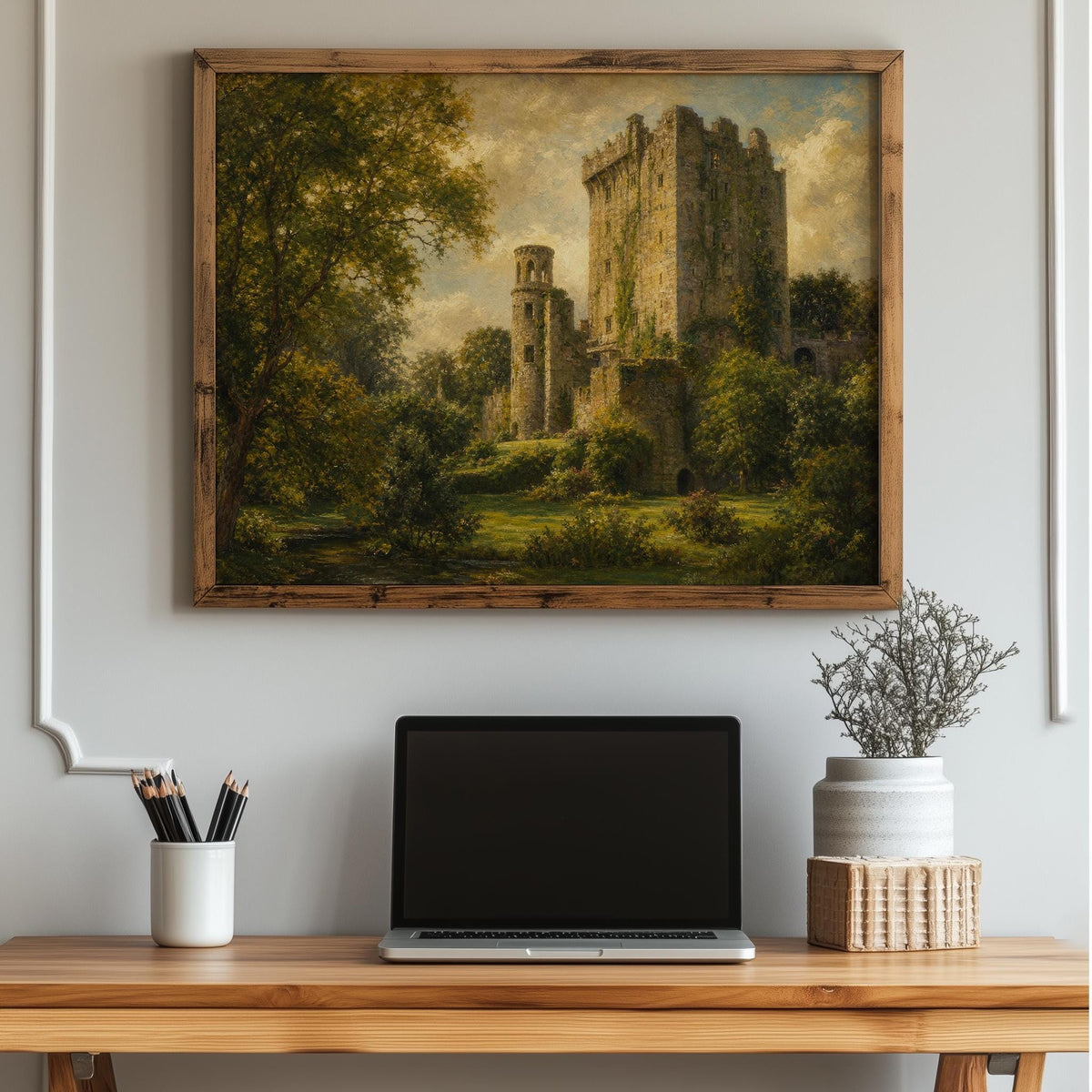 Blarney Castle landscape Irish print – wall mockup 4
