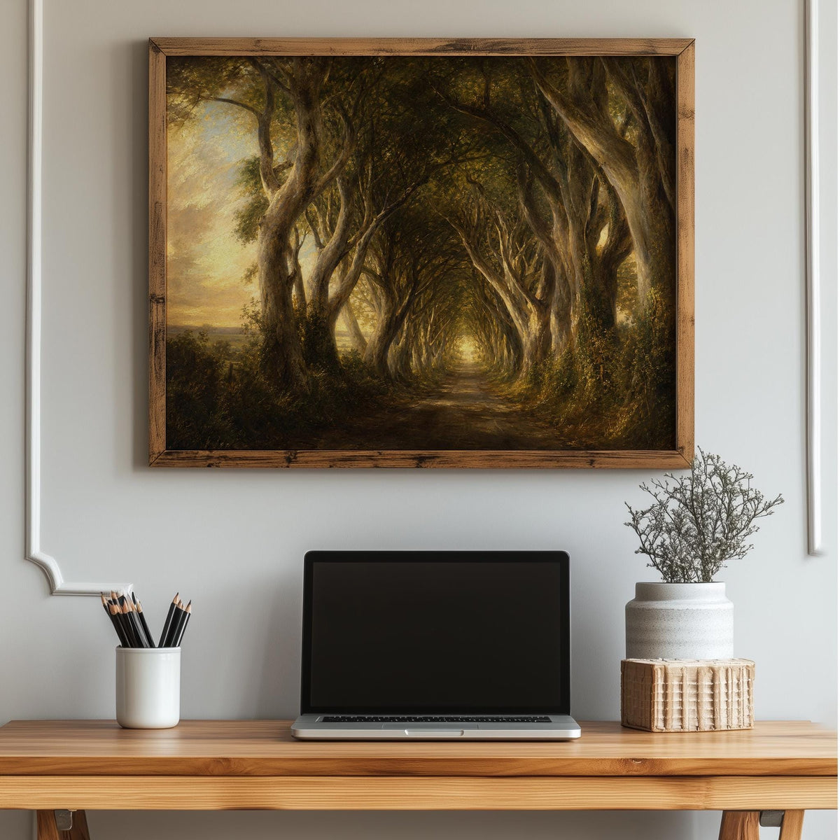 Dark Hedges Irish Road Irish print – wall mockup 5