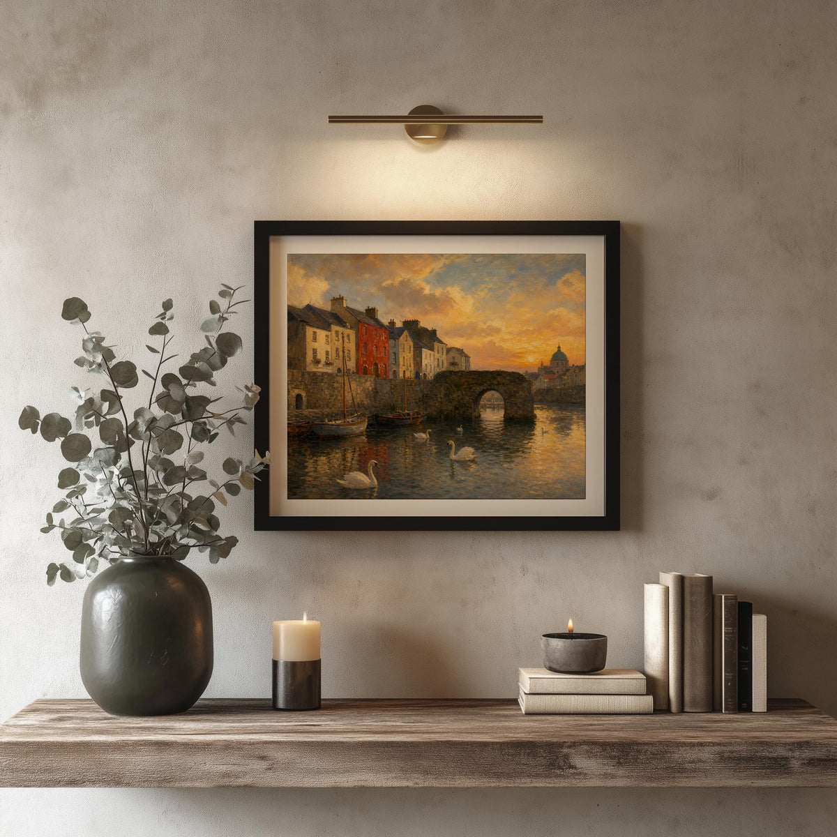 Galway Spanish Arch Irish print – wall mockup 2