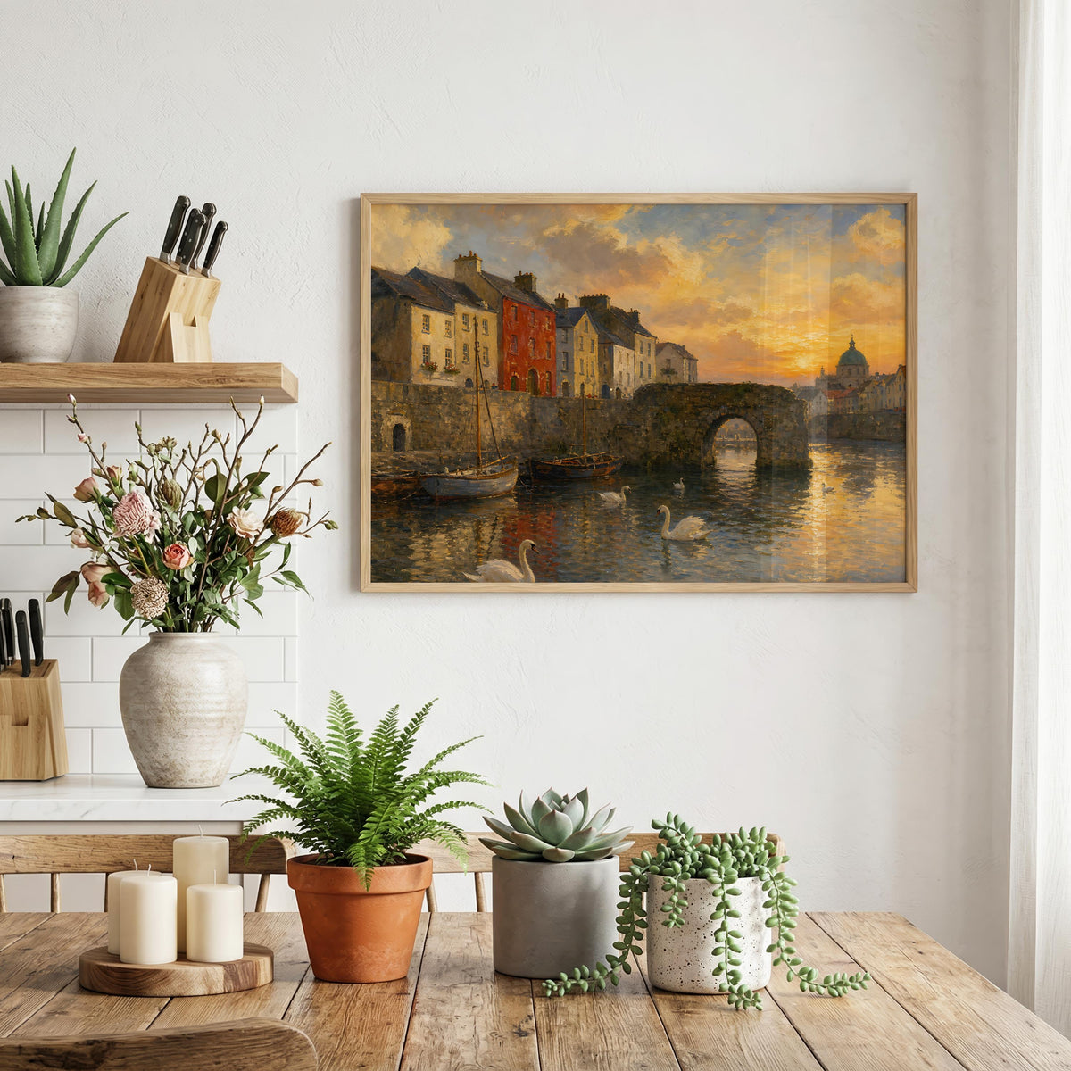 Galway Spanish Arch Irish print – wall mockup 5