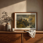 Dunluce Castle Irish print – wall mockup 3