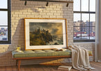 Dunluce Castle Irish print – wall mockup 1