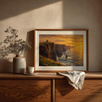 Cliffs of Moher Sunset Irish print – wall mockup 8