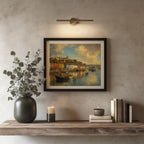 Kinsale Harbour Sailboat Irish print – wall mockup 8