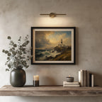 Fanad Head Lighthouse painting Irish print – wall mockup 8
