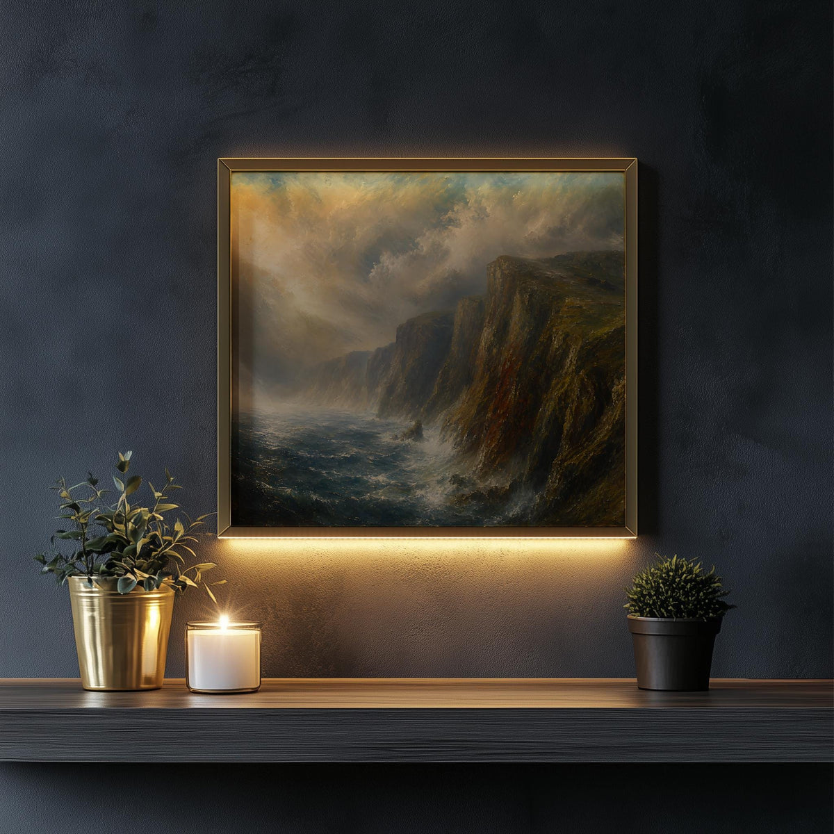 Slieve League cliffs Irish print – mockup 5