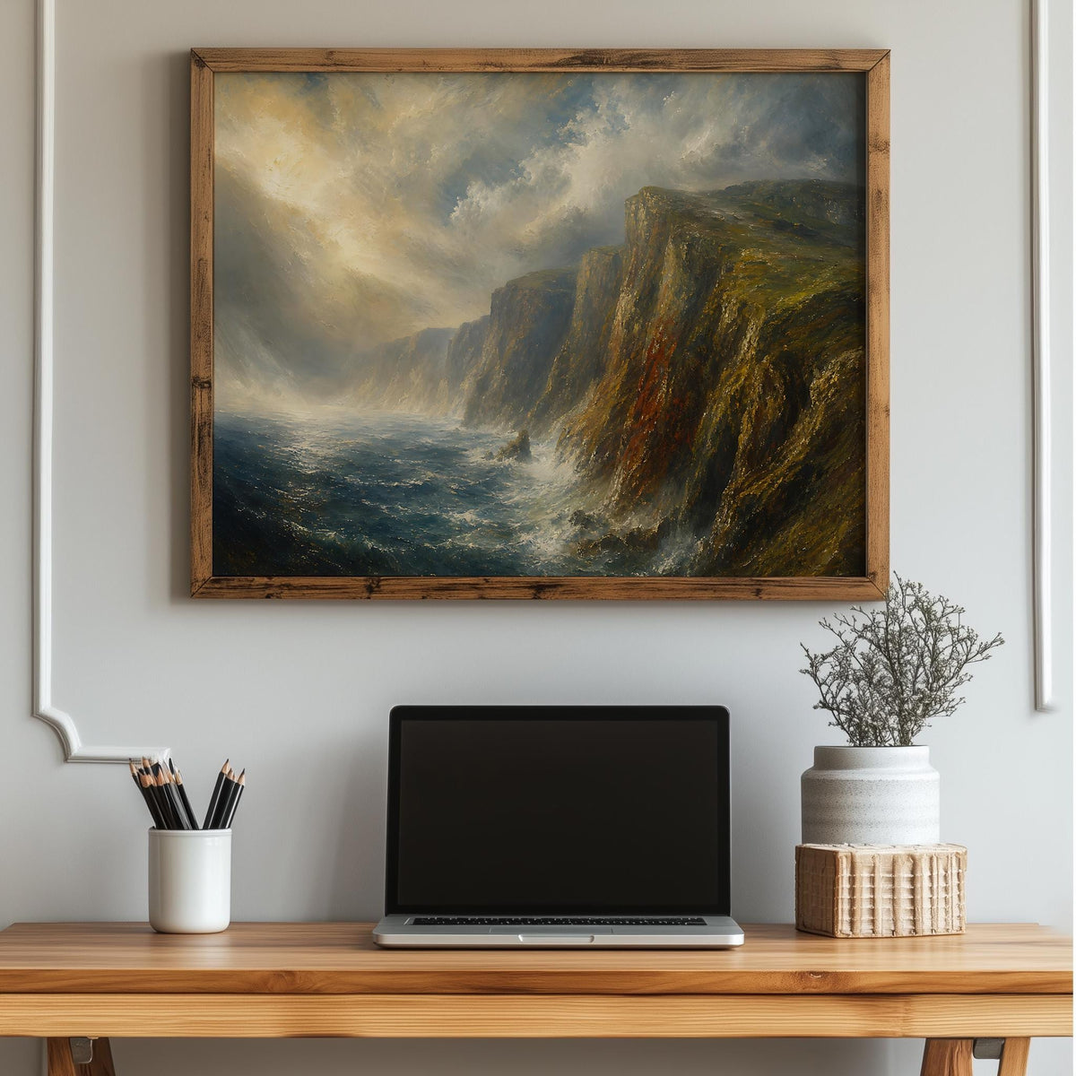 Slieve League cliffs Irish print – mockup 6