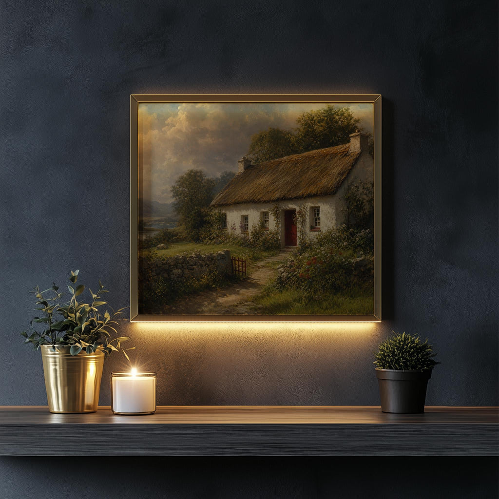 Red door cottage Irish print – mockup 5
