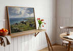 Dairy cows farmhouse oil painting Irish print – wall mockup 8