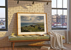 Dairy cows farmhouse oil painting Irish print – wall mockup 9