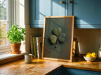 Shamrock, Claddagh and harp verdigris Irish print set – wall mockup 2