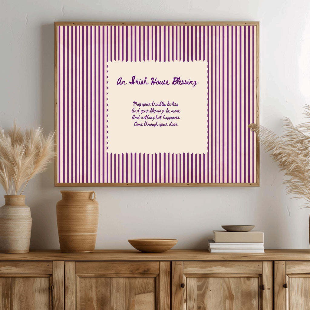 Irish House Blessing Retro Stripe print – photo 6