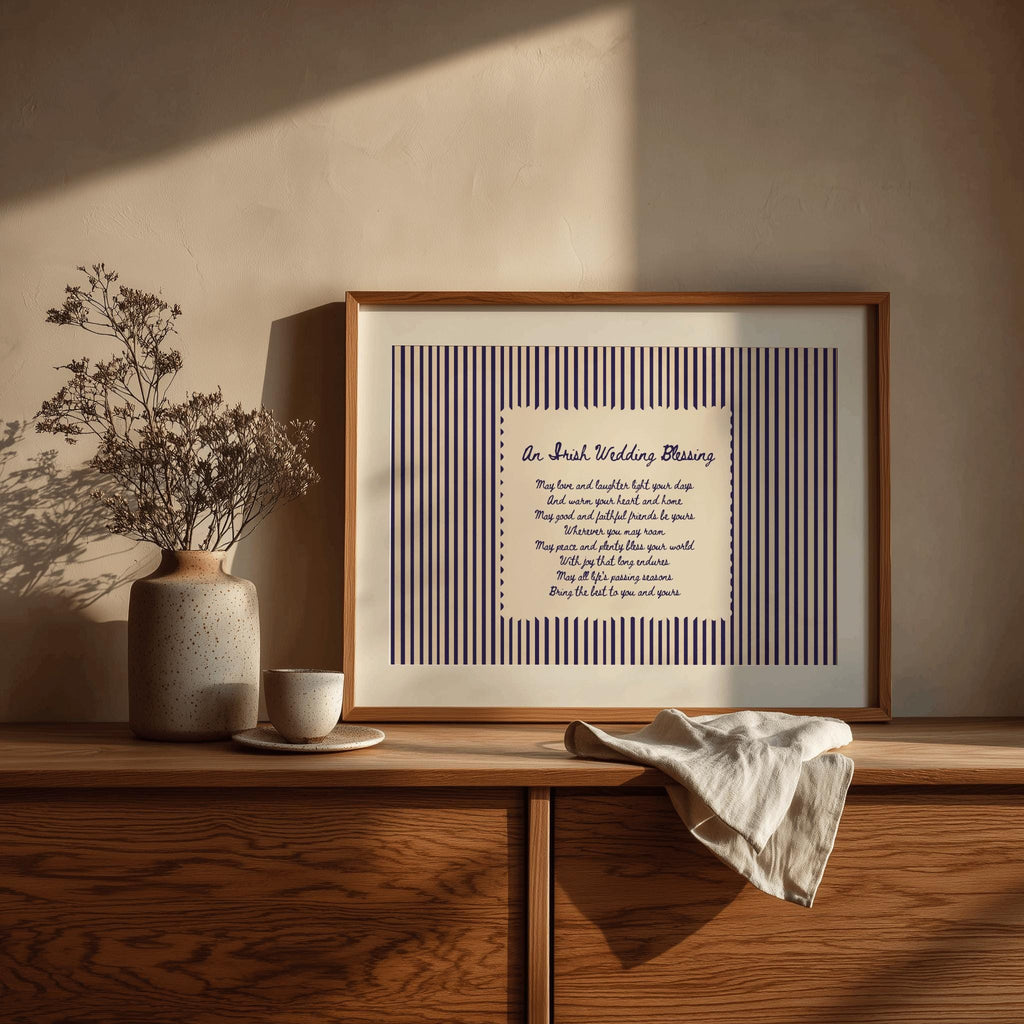 Irish Wedding Blessing Navy print – photo 5