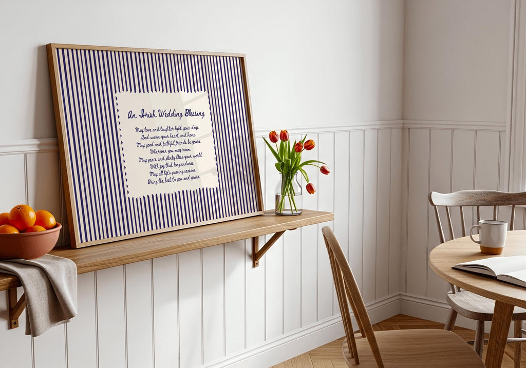 Irish Wedding Blessing Navy print – photo 6