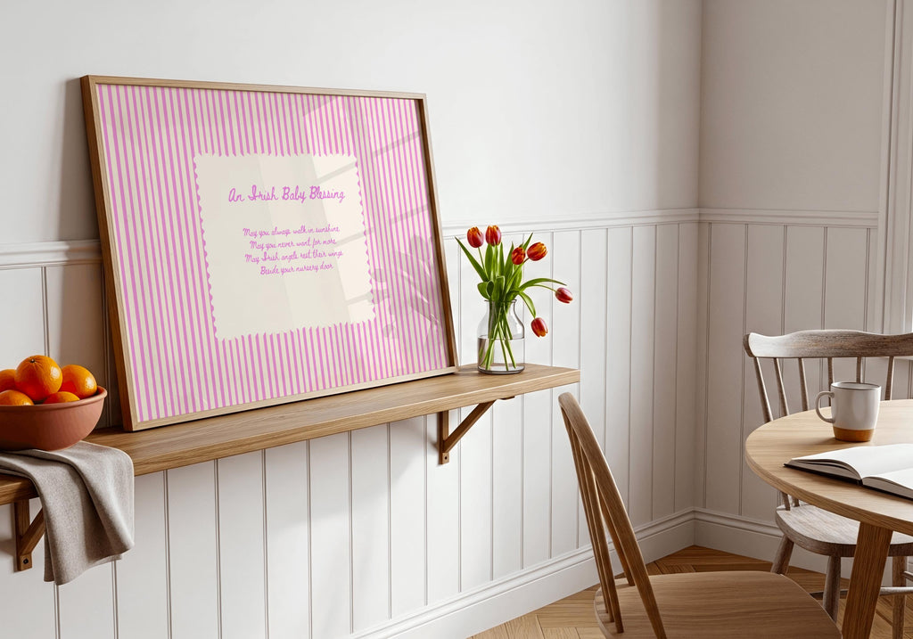 Irish Baby Blessing Irish print – room mockup 3