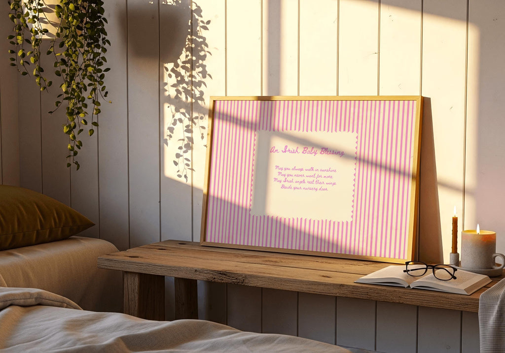 Irish Baby Blessing Irish print – room mockup 4