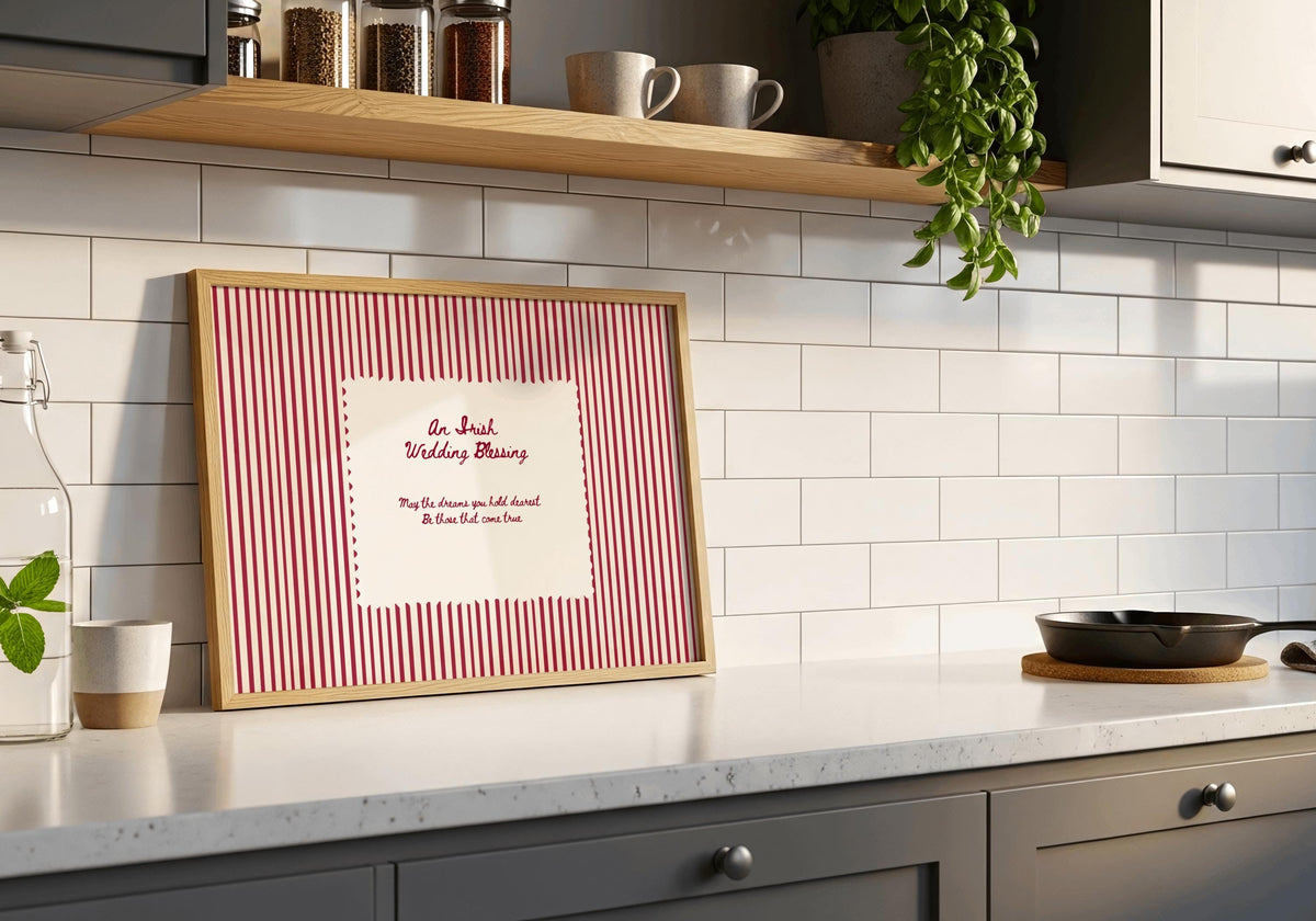 Irish Wedding Blessing Irish print – room mockup 5