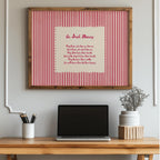 Red Stripe Irish Blessing Irish print – room mockup 4