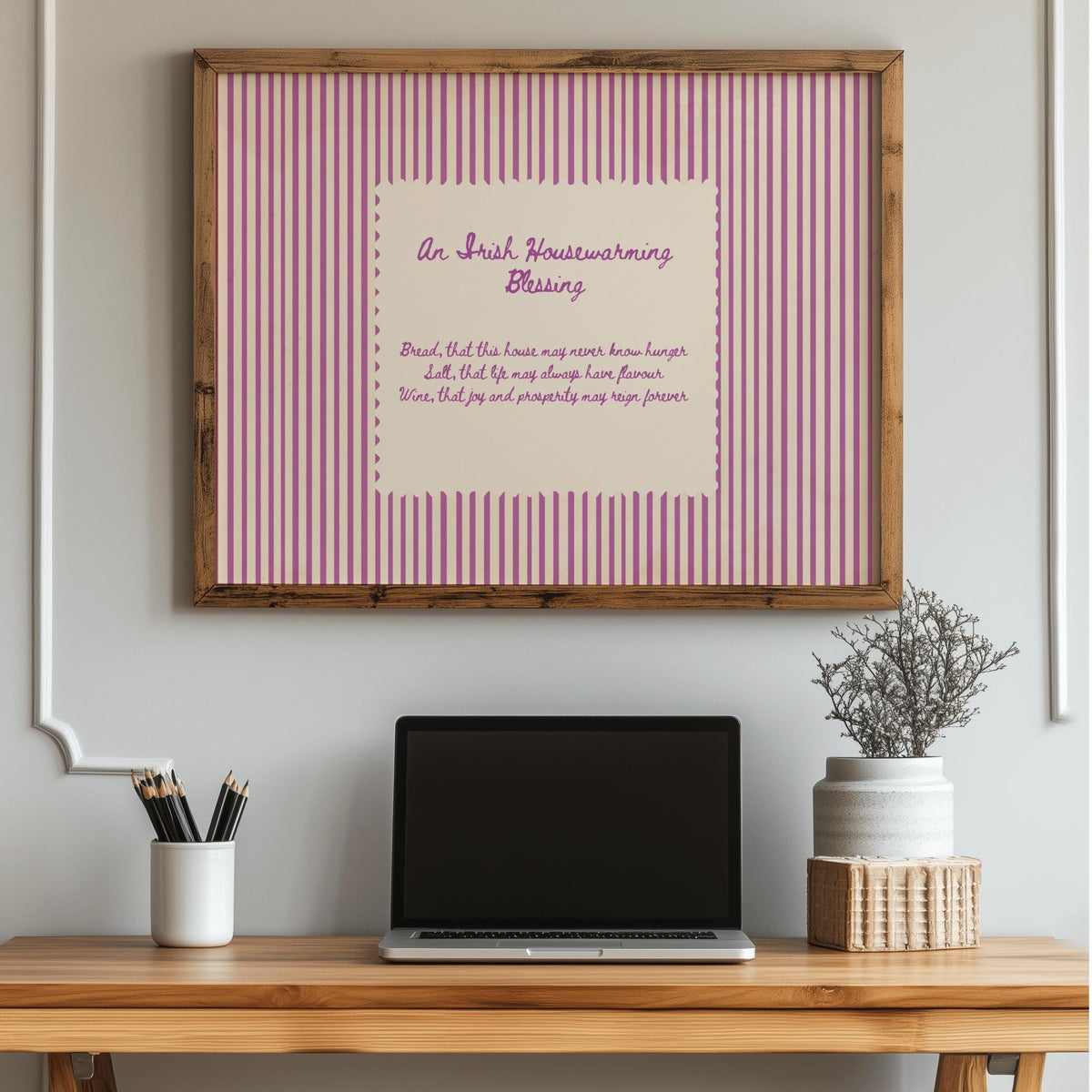 Irish Housewarming Blessing Irish print – room mockup 3