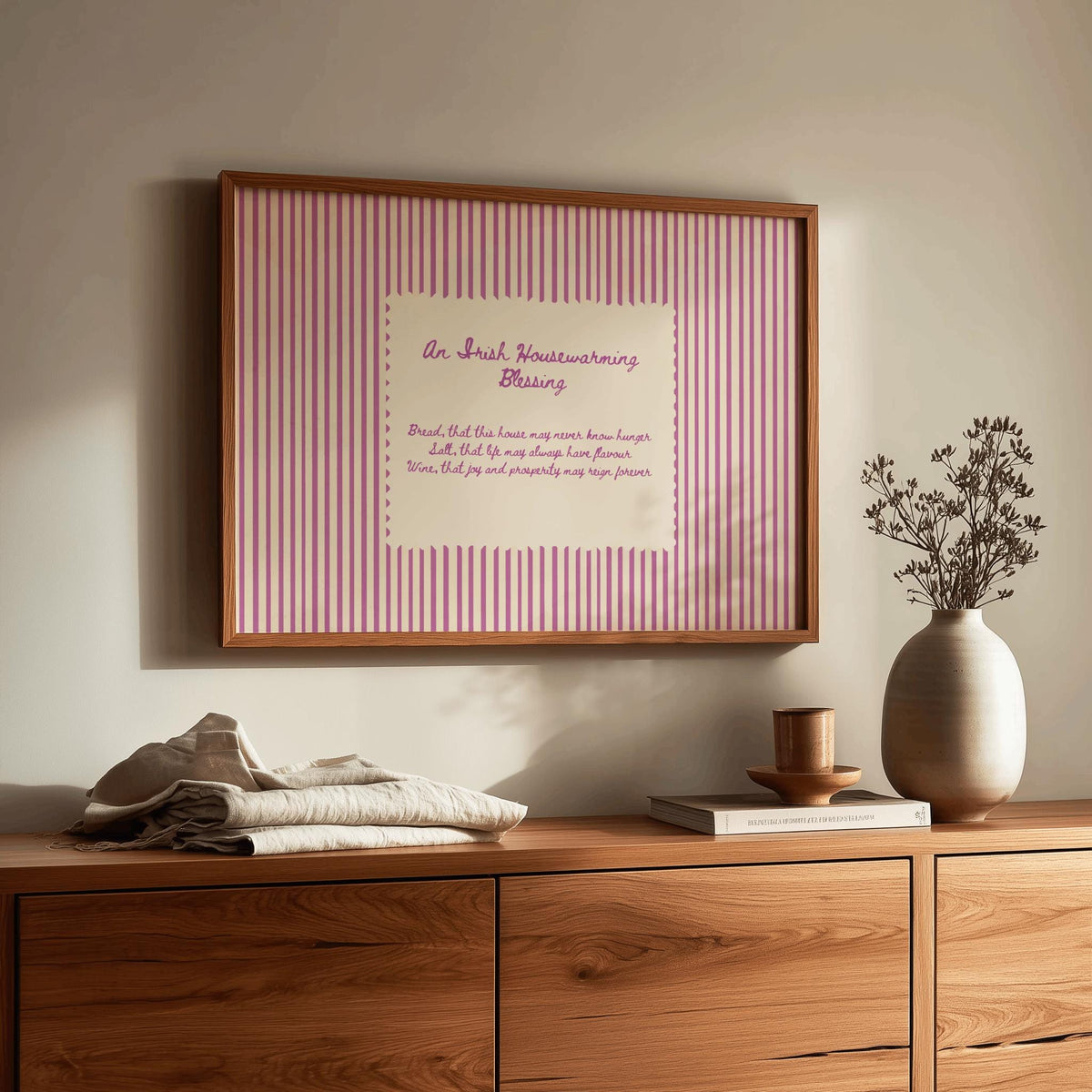 Irish Housewarming Blessing Irish print – room mockup 2