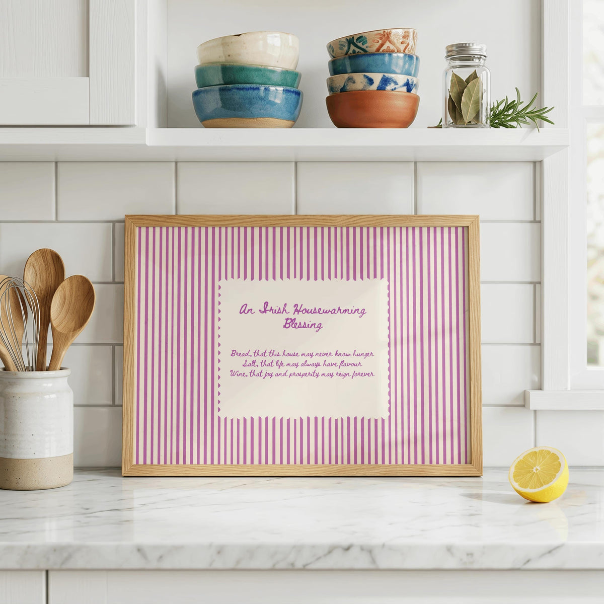 Irish Housewarming Blessing Irish print – room mockup 1