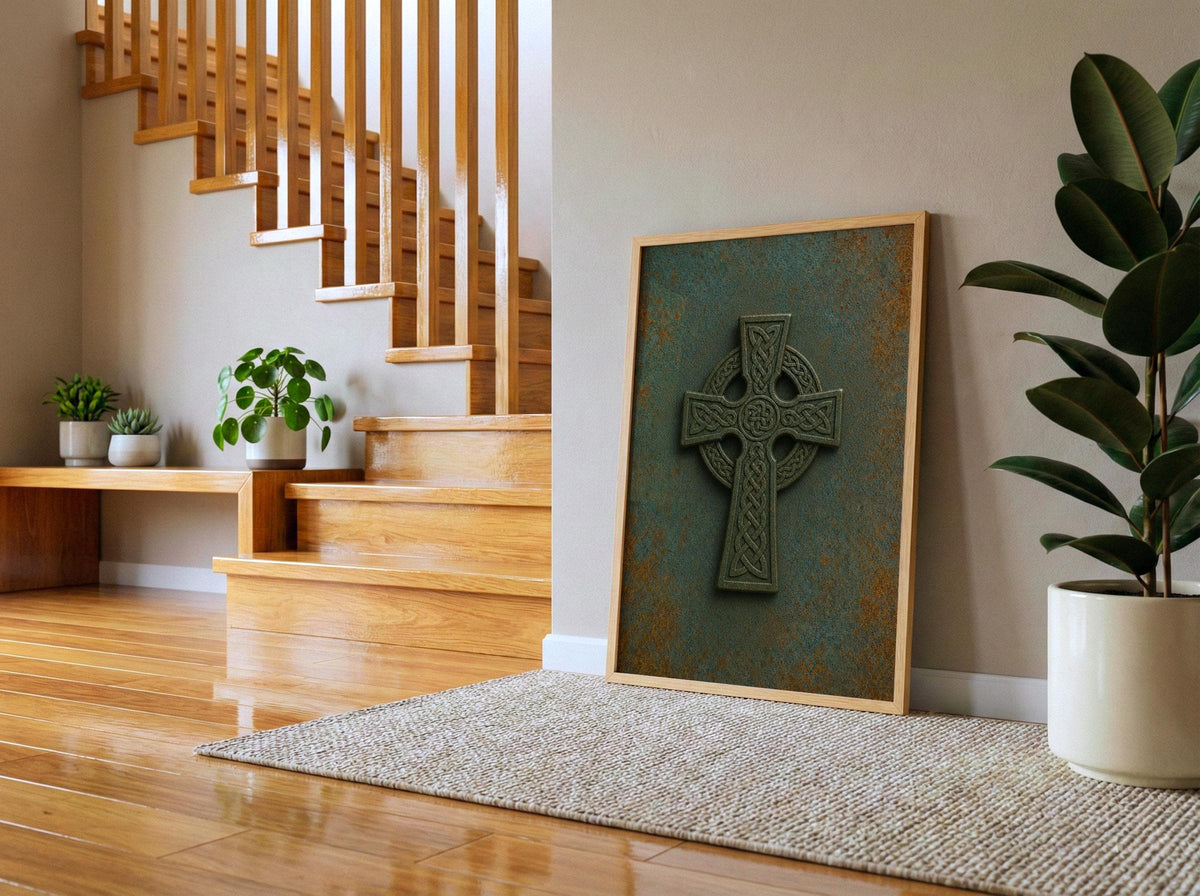 Rustic Celtic Cross Irish print – photo 6