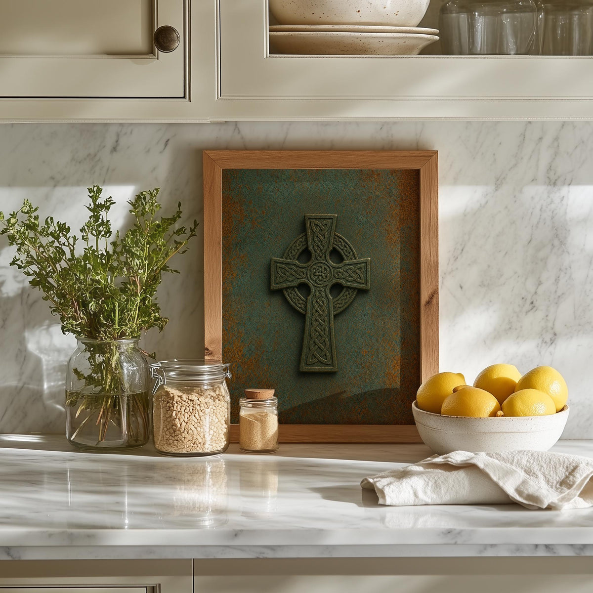 Rustic Celtic Cross Irish print – photo 3