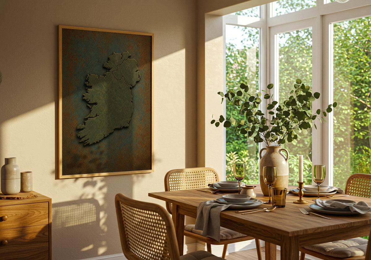 Vintage Ireland Map Silhouette Irish print – photo 4